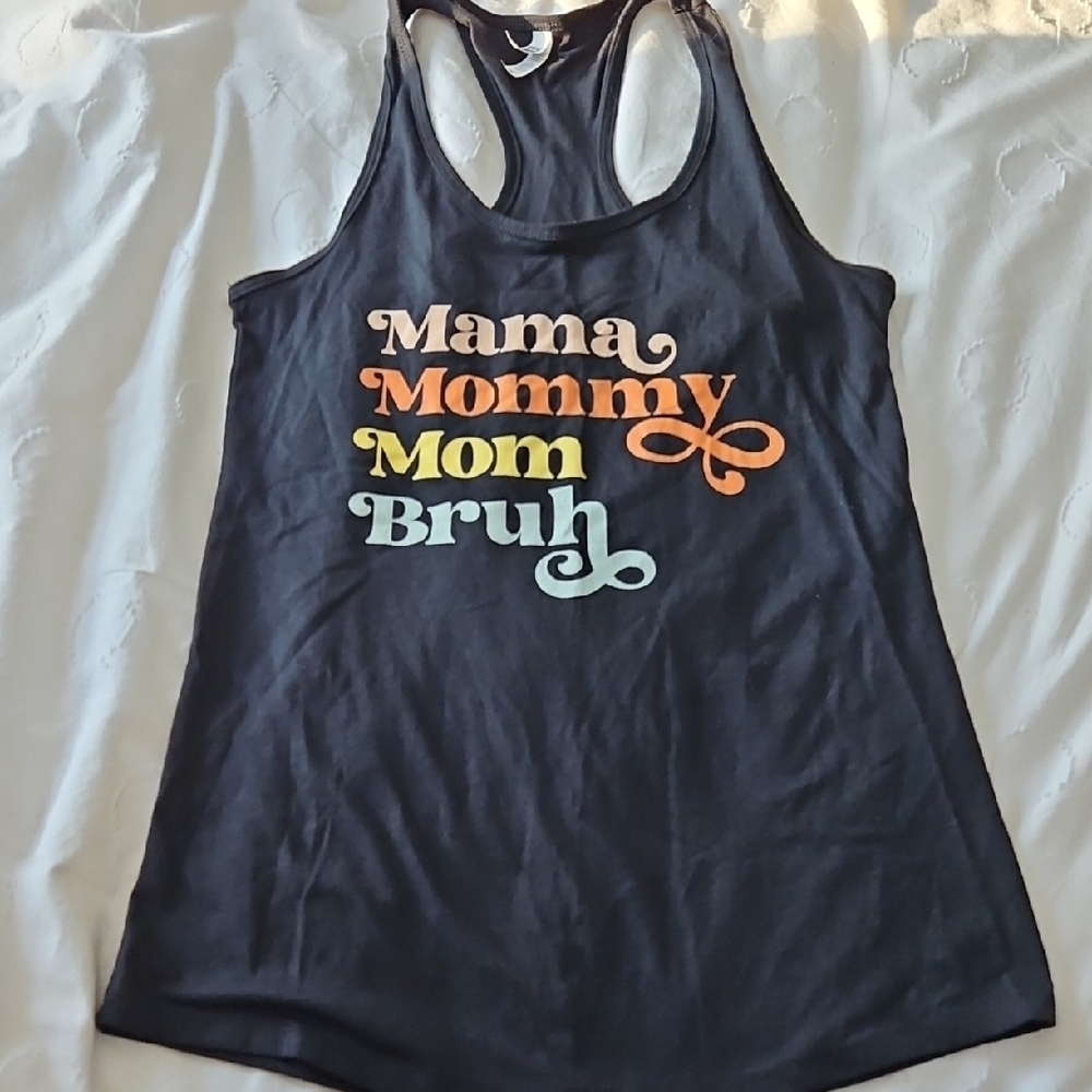 Women's Black Graphic Tank Top